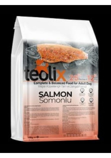Teolix Somonlu Yetişkin Köpek Maması 15 Kg %25 Protein %12 Yağ
