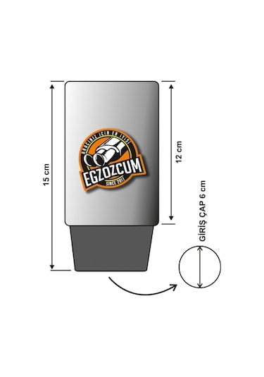 90 Mm Yuvarlak Krom Egzoz Ucu Eksoz