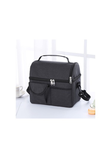 Moveevo Çift Katmanlı Yalıtımlı Büyük Buz Torbası - Anne Sütü, Biberon & Yiyecek Anne Çantası Toptan Siyah