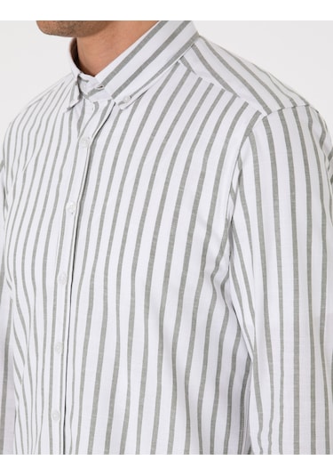 Pierre Cardin Erkek Haki Gömlek Desenli 50307093-vr027 Haki