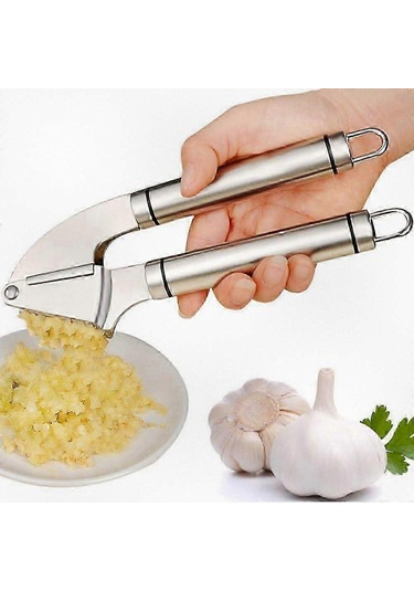 Premium Paslanmaz Çelik Sarımsak Ezici, Zencefil Ve Fındık İçin Çok Amaçlı Mutfak Aleti Siyah