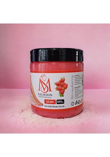 Ms Kalsedon Professoinal Çilek Aromalı Vücut Peeling 800 G