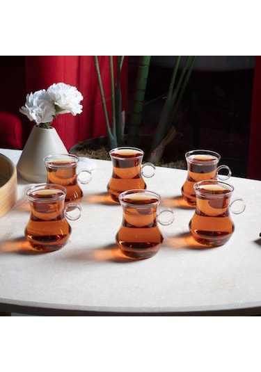 Perotti Dem 6 Lı Borosilikat Çay Bardağı Seti 15529 Şeffaf