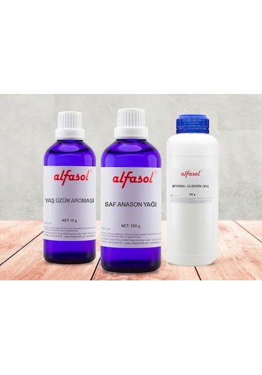Alfasol Anason Yağı 100 G + Yaş Üzüm 10 G +  Gliserin 250 G