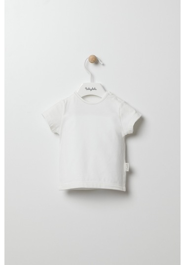 Baskılı Basic Tshirt Tulum Salopet 2'li Takım Ekru 12845 001