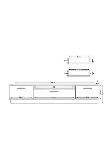 Decoraktiv Trendstyle 4 Mdf Tv Ünitesi Tv Sehpası Pera - Antrasit