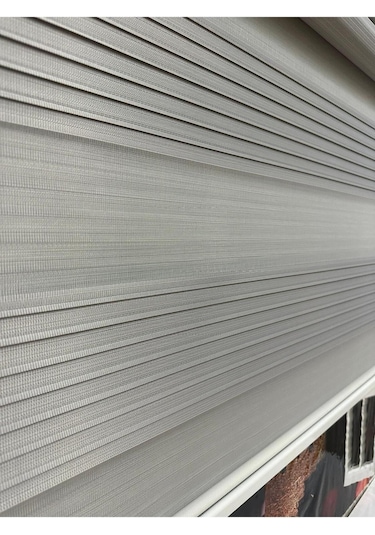 Geniş Plise Gri Zebra Perde Gri