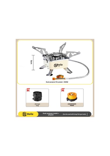 Symbee Taşra Kampı İçin Taşınabilir Çift Kullanıma Uygun Gazlı Ocak, Çıkırır Desenli, Su Kaynatma Ve Çay Pişirme İçin Dayanıklı Mutfak Aleti Diğer