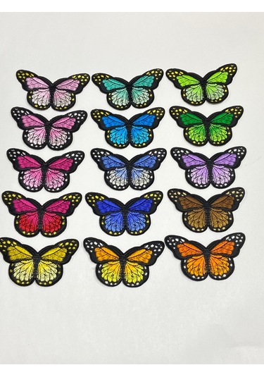 Kelebek Arma / Ütü İle Yapışan Arma / 8 Cm /b126/ - Fıstık Yeşili