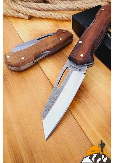 Ceviz Sap Kamp Çakısı Outdoor Piknik Çakısı Bahçe Çakısı Çkp-823 Kahverengi