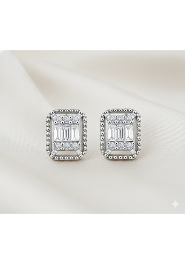 Ariş Pırlanta Fantezi Baget Küpe