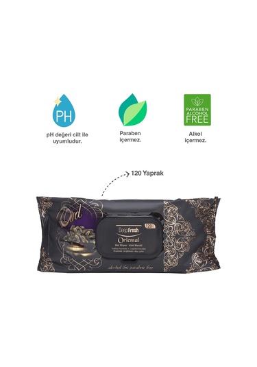 Deep Fresh Oriental Islak Mendil Oud 120 Yaprak