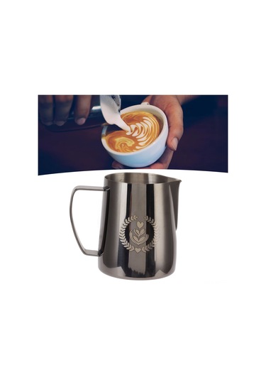 Shineyee 304 Paslanmaz Çelik 600ml Profesyonel Latte Sanatı Kasesi - Dökülme Engeli Uçlu, Sağlıklı Ve Dayanıklı Süt Köpürtme Kavanozu