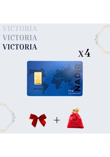 Vıctorıa Gold 4 Adet 2.5 Gr 24 Ayar 995 Altın (Nadir Yada Gar )