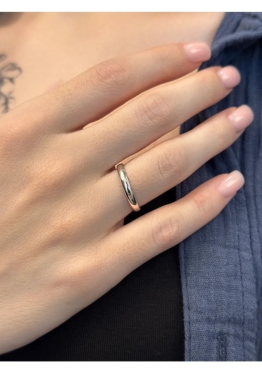 Serebranyj Dom 925 Ayar Gümüş "vazgeçilmez" Nikah Yüzüğü 429066663 Gri