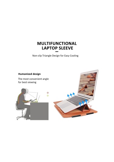 A2 4'ü 1 Arada Bilgisayar Braketi Astar Çantası Saklama Çantası, Boyut: 13/14 İnç Yeşil