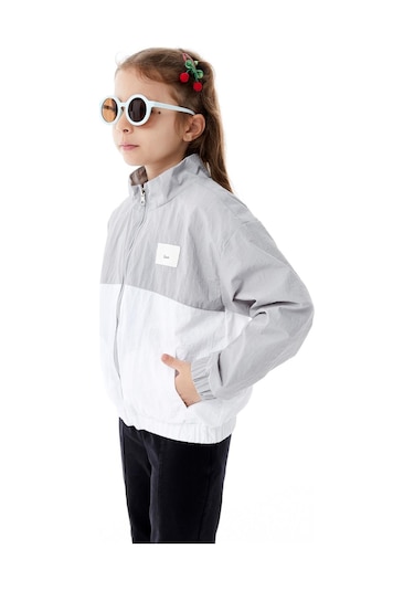 Benitto Kids Kız Çocuk Mevsimlik Yağmurluk Ceket 51359 Gri