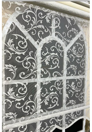 Çift Mekanizmalı Ekru Beyaz Tül Perde Ve Ekru Stor Perde Stb45251-v01 Ekru