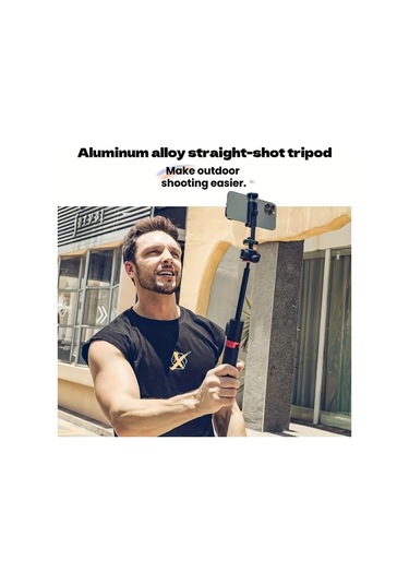 Fochsia Siyah 7 Bölmeli 360 Derece Hareketli Hafif Alüminyum Tripod Seyahat Fotoğraf Için Siyah