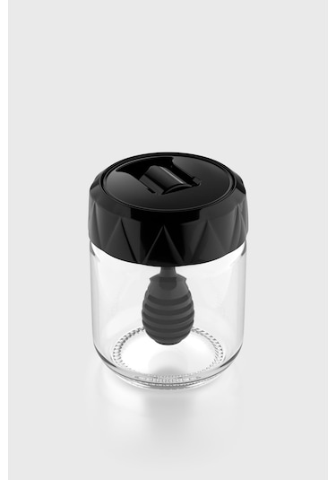 Renga Lexa 210 Ml Siyah Kapaklı Cam Bal Kavanozu 201008 Siyah