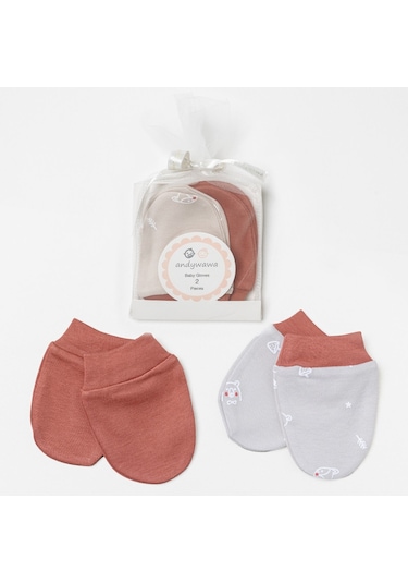 Andywawa Gloves Basic 2'li Bebek Eldiveni Ac24448 Bej