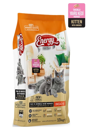 Energy Tavuk Etli Yavru Kedi Maması 2 x 15 KG