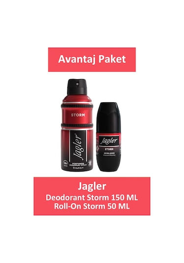 Jagler Deodorant Storm 150 Ml + Jagler Rollon Storm 50 Ml
