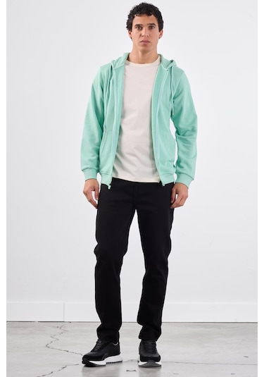 Dufy Mint Yeşili Erkek Sweatshırt - Regular Fit Mint Yeşili
