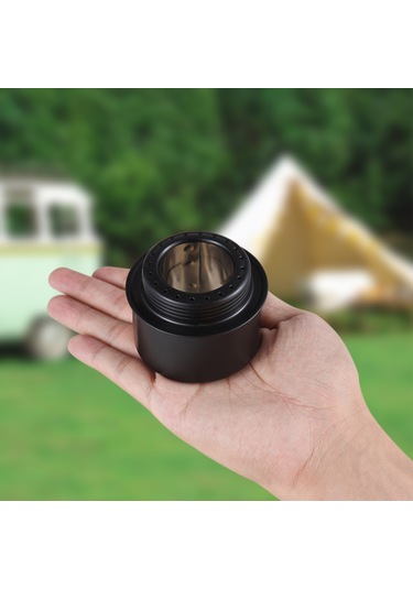 Shineyee Küçük Boy Alüminyum Alkol Çadır Ocağı Siyah, Taşınabilir Outdoor Çalışma, İçin Geçerli, Çapraz Ayaklı, Ultra Hafif Ve Dayanıklı Siyah