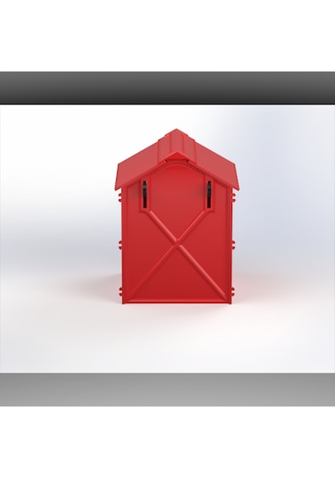 Plastik Kuş Yuvalığı Demonte 15x15x20 Kırmızı