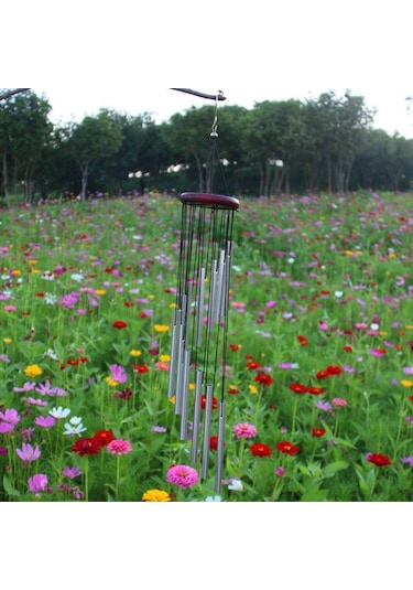 Altın 12 Tüp Rüzgar Çanı Çan Tüpleri Bahçe Ev Dekorasyonu