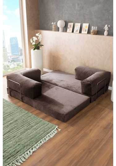 Argimo Godila Yatak Köşe Koltuk Kahverengi