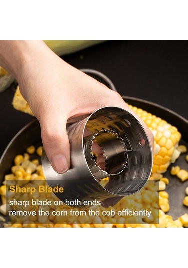 Ulzyvf Paslanmaz Çelik Mısır Soyucu - Kolay Ve Hızlı Mısır Taneleri Çıkarıcı Alet Diğer