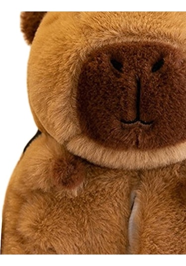 Pazly Suntek Peluş Peçetelik Capybara Araba Modeli Peçete Kutusu Kahverengi