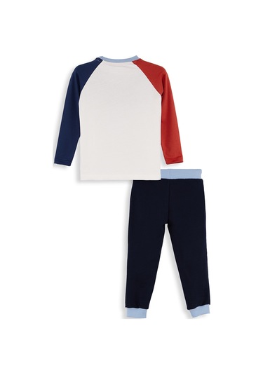 Denokids Bricks Dino Erkek Çocuk T-shirt Pantolon Takım Renkli