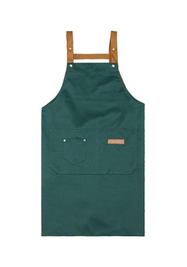 Koyu Yeşil Cep Ayarlanabilir Askı Tasarımlı Mutfak Önlüğü Su Geçirmez Kirlenme Önleyici Temizlik Önlüğü Pişirme Önlük Mutfak Malzemeleri
