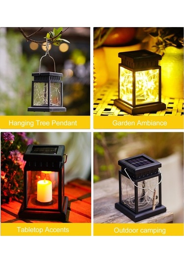 Besthome1 Güneş Enerjili Çiçek Şekilli Bahçe Lambası - Su Geçirmez 30 Led, 4 Renk, Asma Kanca, Gece Aydınlatma Çok Renkli Çok Renkli