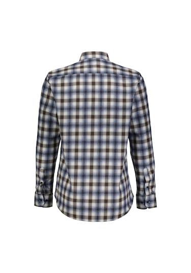 Finesuits Erkek Flanel Gömlek 2422204011.flcdr Kahve