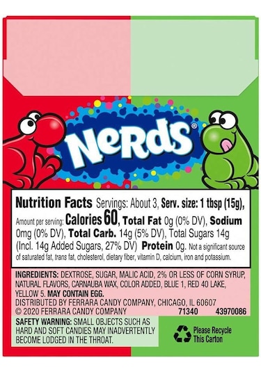Nerds Karpuz Kiraz Mini Kıtır Şekerleme 46.7GR
