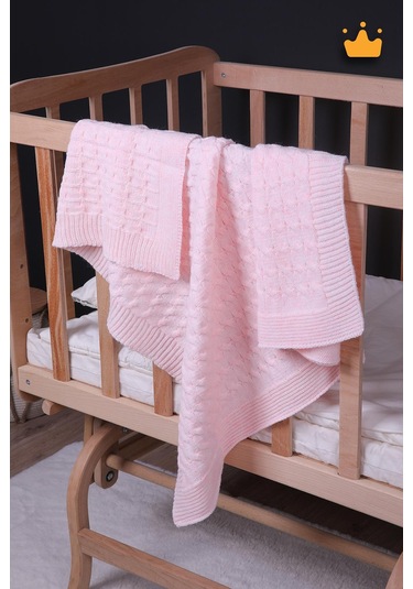 Babyhola 90x100cm Triko Kız Erkek Bebek Battaniye Tv Diz Battaniyesi 12642 001