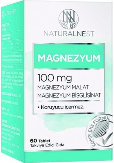 Naturalnest Magnezyum 100 MG 60 Tablet