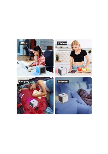 Mobgift Mini Klima Portatif Taşınabilir Soğutucu Led Işıklı Ev Of