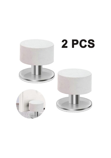 Adet Kendinden Yapışkanlı Kapı Stoperi Sağlam Paslanmaz Çelik Kauçuk Stoper Beyaz Diğer