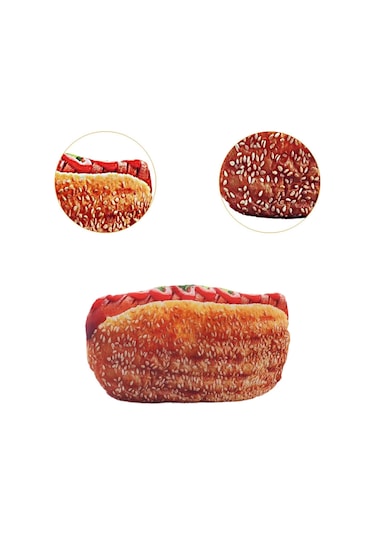 Suntek Atma Yastık Simülasyonu Yemek Şekli Ekmek-sosis Çok Renkli