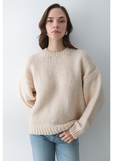 Vanilya Uzun Kollu Relax Kazak - 251091 Vanilya