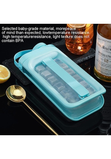 2'si 1 Arada Buz Küpü Kalıp Su Isıtıcısı Taşınabilir 17 Izgaralı Buz Yapıcı Şişesi Bpa İçermez, Fda Sertifikası Yok - Beyaz