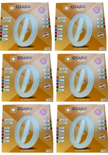 6 Adet Osaka 40w Sarı-günışığı-beyaz E27 Duylu Simit Ampul