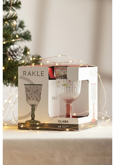 Clara 4'lü Su Kadeh Seti 240 Cc Renkli