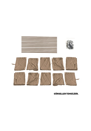 Pandami Volkswagen Crafter 2. Nesil Orta Şase 2018+ Uyumlu Krem Raylı Oto Perde Takımı