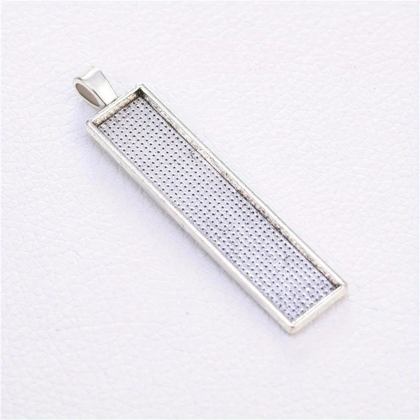 Dashanshop 10 Adet Siyah Dikdörtgen Metal Tutucu, Takı Yapım Malzemeleri, Kolye Anahtarlık Aksesuarı Diğer